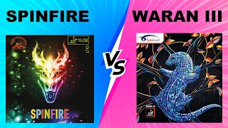 Der Materialspezialist Spinfire VS SpinLord Waran III Short Pimple Table Tennis Rubber Comparison [upl. by Angelo311]