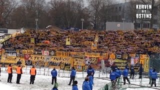 FC RotWeiß Erfurt 32 SG Dynamo Dresden 23012016  Support [upl. by Kamillah354]