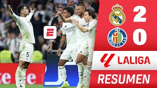 REAL MADRID GANÓ 20 a GETAFE GOLES de MBAPPÉ Y BELLINGHAM Están a 1 punto del BARCELONA  La Liga [upl. by Ayokal]