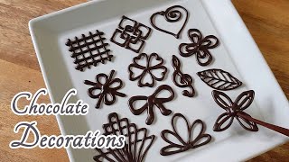 Easy Chocolate decorations for Beginners  You can get the Free Template [upl. by Storm]