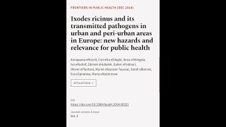 Ixodes ricinus and its transmitted pathogens in urban and periurban areas in Europe  RTCLTV [upl. by Ube]