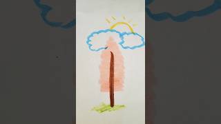 Scenery  Drawing  Kids youtubeshorts shorts [upl. by Aihset]