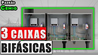 COMO INSTALAR 3 CAIXAS BIFÁSICA  PADRÃO CEMIG [upl. by Ahsahs]