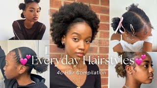 Stunning Everyday Hairstyles for Short 4C Hair Compilation  Natural Hair [upl. by Teodoro]