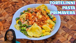 How To Make Tortellini Pasta Primavera With Ham Quick And Easy Recipe [upl. by Ojela]