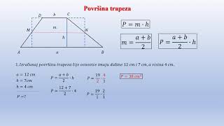 Površina trapeza [upl. by Balling466]