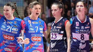 ALL quotMEGA RALLYquot of the Novara  Chieri Quarter Finals Coppa Italia  Lega Volley Femminile 202324 [upl. by Emmer]