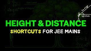 Height amp Distance for JEE Mains  Shortcuts to solve Quickly  Past Year JEE Mains Problem [upl. by Abbub170]