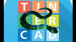 Tinkercad Beginner Tutorial  Part 9  Snake Design and Print 3D Modeling [upl. by Eenor]