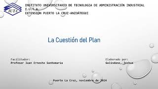 La cuestion del Plan [upl. by Newby]