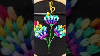 Bordado Livre Para Iniciantes  Bordado de Flores Tutorial Criativo 004 [upl. by Kurt778]