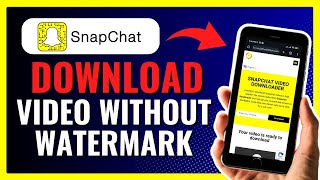 How To Download Snapchat Video WITHOUT WATERMARK 2024 [upl. by Ainez]