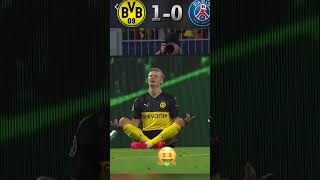 BvB vs psg 2020 haaland 2 goals 😮‍💨 [upl. by Ennove]