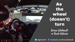 Racecar steering wheel comes off at Road Atlanta [upl. by Lunneta]