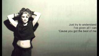 Madonna  Borderline Lyrics On Screen [upl. by Enaamuj243]