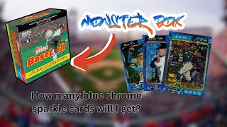 2024 TOPPS HERITAGE MONSTER BOX HUNTING BLUE CHROME SPARKLE CARDS [upl. by Valenka]