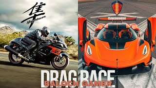 Koenigsegg Agera RS v Turbo Hayabusa DRAG RACE 🏎️🏎️🏎️ shortvideo trendingshorts [upl. by Ielarol]