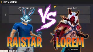 RAISTAR VS LOREM  AWM KING LOREM VS INDIAN LEGENDS RAISTAR  1V1 MOST DANGEROUS ROOM [upl. by Elaweda730]