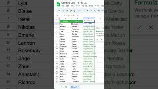 Simply Combine Cells GoogleSheets [upl. by Pressey]