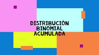 Distribución Binomial Acumulada [upl. by Sdlonyer]