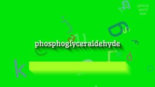 How to say quotphosphoglyceraldehydequot High Quality Voices [upl. by Wester682]