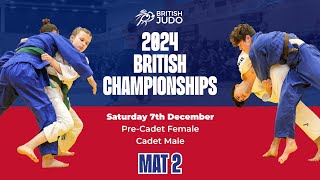 British Championships 2024 PreCadetCadet  7th December  Mat Two [upl. by Danczyk]