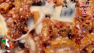 Baked pasta with eggplant recipe Eggplant pasta in the oven  simple Italian recipe [upl. by Asilram]