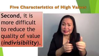 VALUES EDUCATION 7 Lesson  Hierarchy of Values  Max Scheler  Five Characteristics of High Values [upl. by Melac]