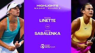 Magda Linette vs Aryna Sabalenka  2024 Madrid Round 2  WTA Match Highlights [upl. by Clancy559]