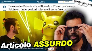 Dario legge lASSURDO ARTICOLO del CORRIERE DELLA SERA su FEDERIC quotRicco grazie ai POKEMONquot [upl. by Hanford]