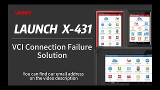 How to Solve Launch X431 VCI Connection Failure or Firmware Update Failure launchx431fr [upl. by Adrahc]