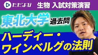 入試対策演習【生物】ハーディー・ワインベルグの法則 東北大学 [upl. by Madelon]