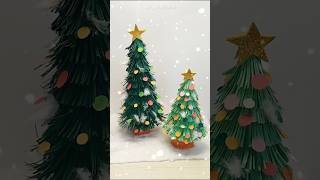 DIY Paper Christmas Tree🎄 Christmas Craft  How to make Christmas Tree with paper Xmas tree shorts [upl. by Etteyniv]