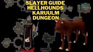 Slayer Guide Hellhounds Karuulm Dungeon safe spot [upl. by Oruntha]