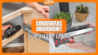 Correderas Undermount con cierre suave  Montaje inferior  IGRA [upl. by Willow338]