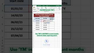 How to calculate complete months in Excel 2024pijush pijush Excel [upl. by Johnna932]