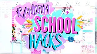 RANDOM EASY SCHOOL HACKS amp TIPS  DIY Back to School 2017 [upl. by Roid870]