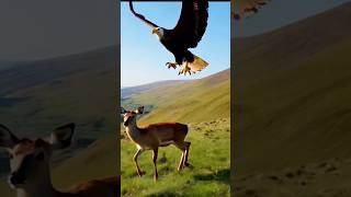 Eagle vs Deer Attack Playing Unsuccessfully took shorts eagle nature tranding viralvideo yt [upl. by Narcho]