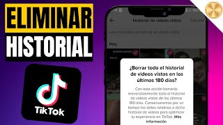 Como ELIMINAR TU HISTORIAL de TIKTOK  Paso a Paso [upl. by Yhtorod]