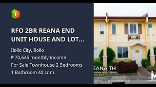 RFO 2BR REANA END UNIT HOUSE AND LOT FOR SALE PAVIA ILOILO [upl. by Vera]