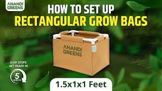 Easy Assemble Anandi Greens 15x1x1 Feet Geo Fabric Grow Bag Make your own Balcony Garden Now [upl. by Nittirb]