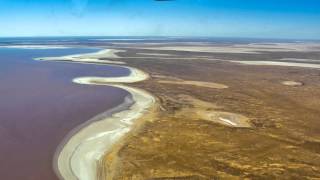 Aerial spectacular Lake Eyre filling with water 2011 rare event in Outback Australia YouTube [upl. by Marlette]