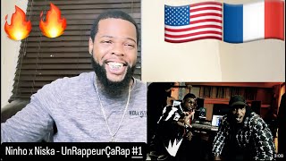 Ninho Niska  UnRappeurÇaRap 1 Freestyle  AMERICAN REACTION🔥🇺🇸 [upl. by Aivilo]