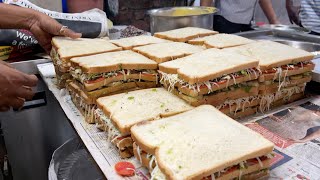 Mumbais Overloaded Vegetable Sandwich  Indian Street Food [upl. by Vivyanne]