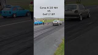 Sauger VS Turbo was ist nun schneller Opel oder VW 14 Mile Battle efrgermany [upl. by Lebatsirc]