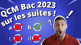 QCM Bac 2023 sur le suites  partie 2 [upl. by Sessler283]