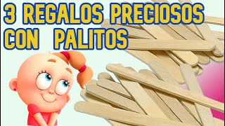 Manualidades con palitos de helado REGALOS FÁCILES dia de la madre paleta madera 10 de Mayo ♥️ mamá [upl. by Akym570]