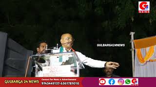 GULBARGA CONGRESS LOK SABHA CANDIDATE SHRI RADHAKRISHNA RK CAMPAIGNING IN NELOGI VILLAGE JEWARGI [upl. by Coppins108]