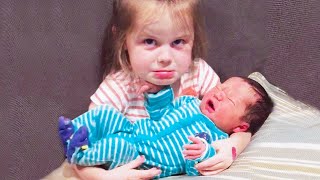 Laugh Out Loud with These Funny Newborn and Sibling Moments [upl. by Araic]