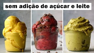 SÓ FRUTAS  SORVETE VEGANO  SAUDÁVEL [upl. by Ellehcirt276]